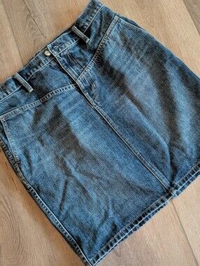 Blue Denim Mini Skirt  M